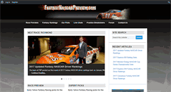 Desktop Screenshot of fantasynascarpreview.com