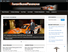 Tablet Screenshot of fantasynascarpreview.com